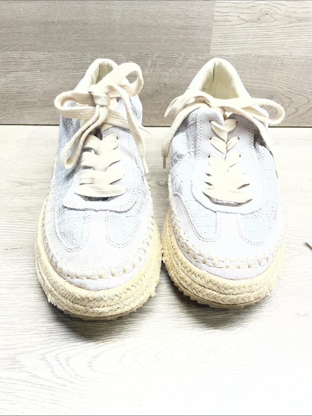 Dolce Vita Men's Cream Espadrille-Style Platform Sneakers #1066
